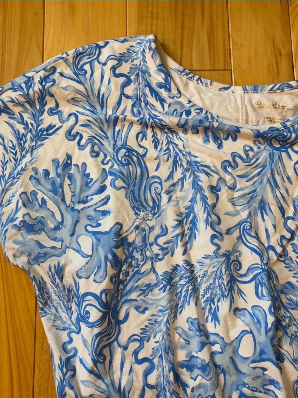 Lilly Pulitzer Inka Resort White Aqua Lounge Dress - Picture 3 of 12